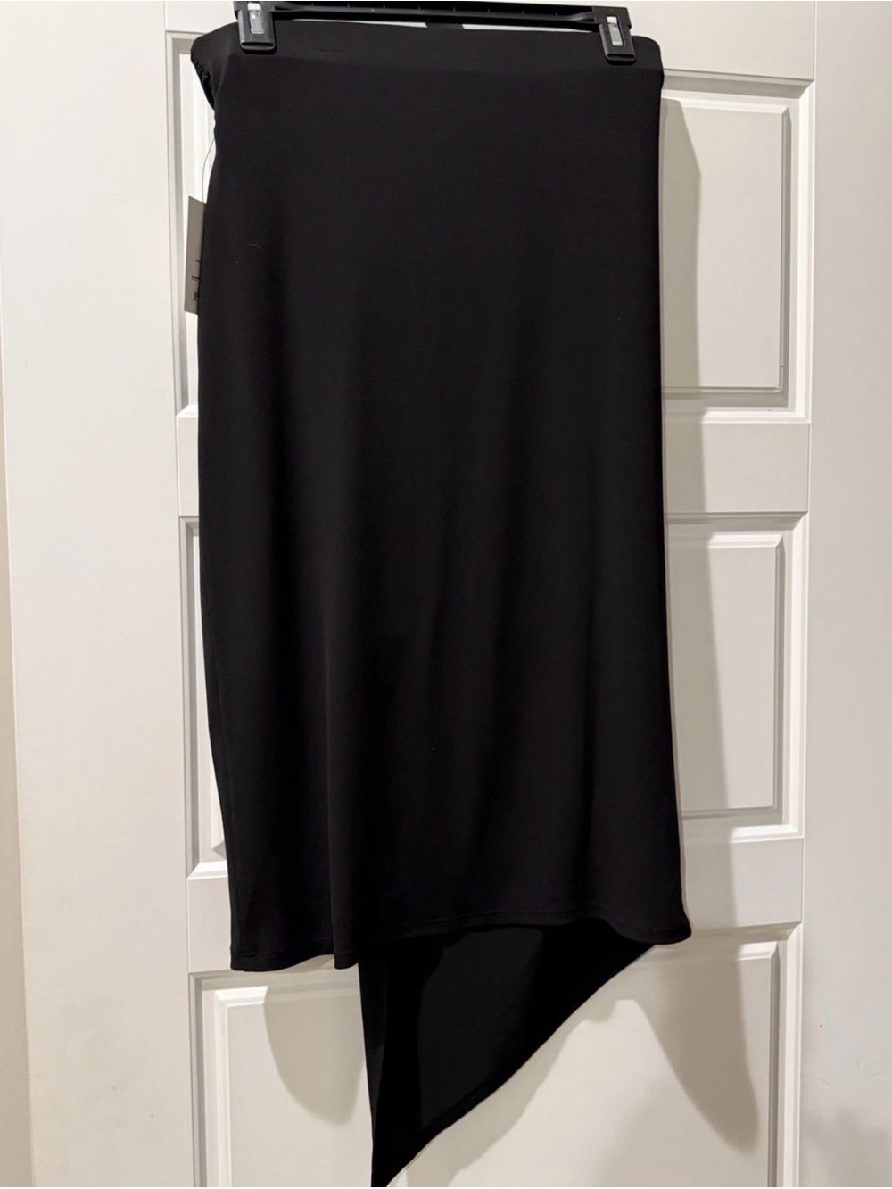 NINE WEST Black Wrap Midi Skirt Tie Waist Size Medium